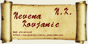 Nevena Kovjanić vizit kartica